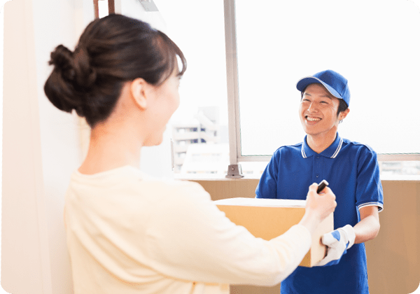 大きい荷物だから自宅まで届けてくれてホントに便利♪